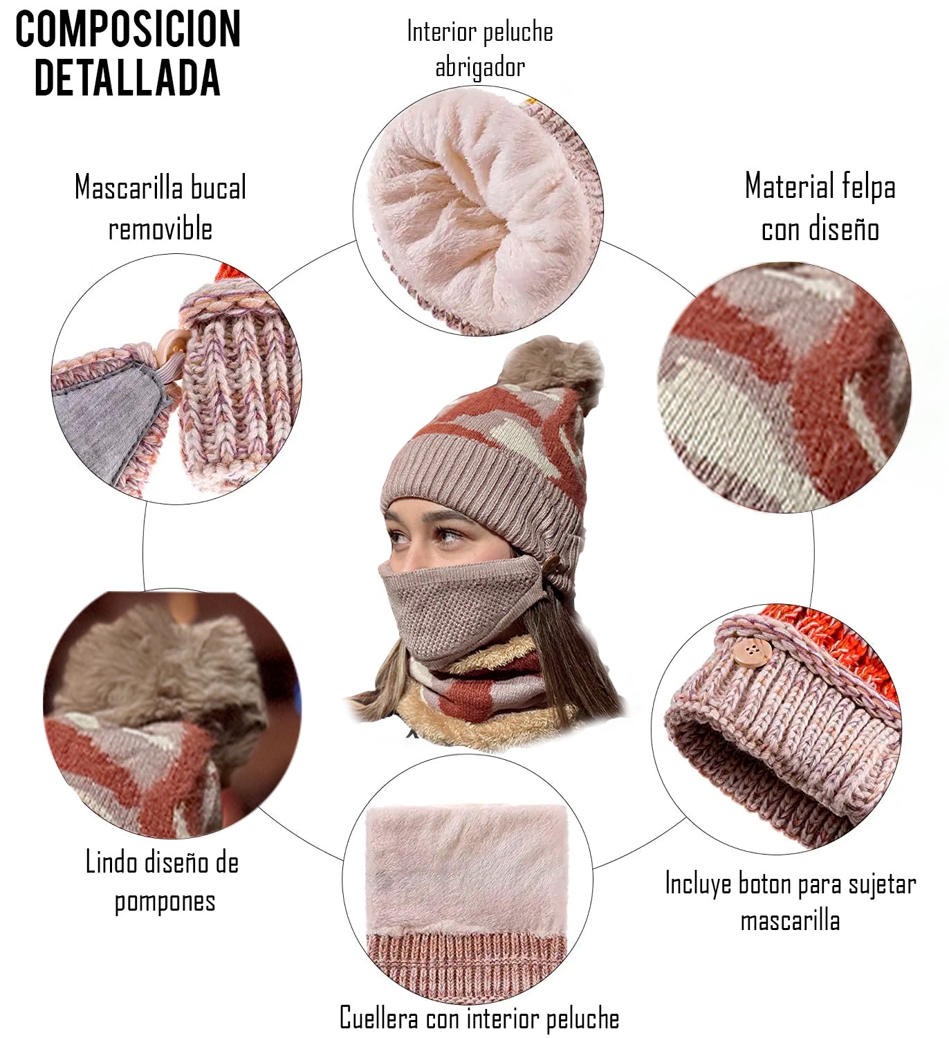 Gorro calentador para inverno